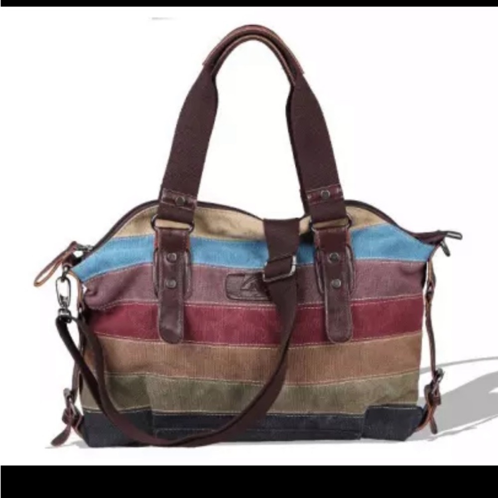 Colorful Striped Women's Shoulder Bag